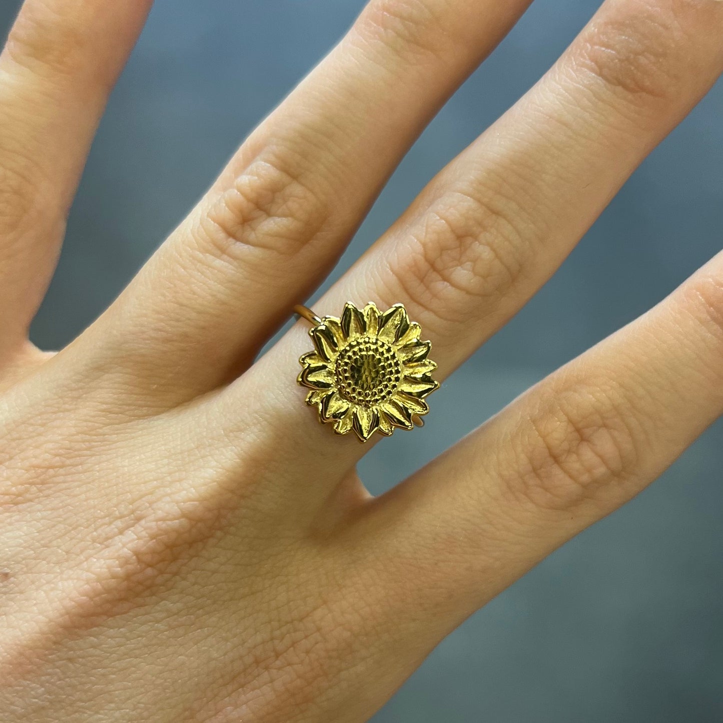 bague fleur acier inoxydable (43)