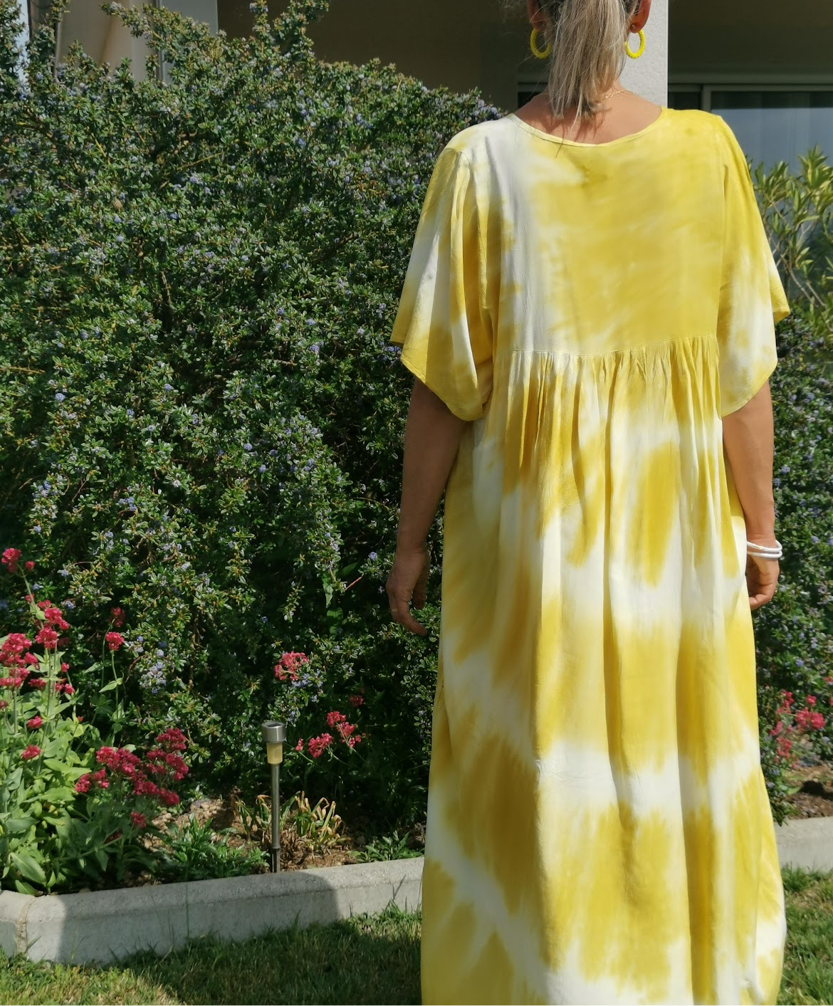 (1) robe tie and dye longue