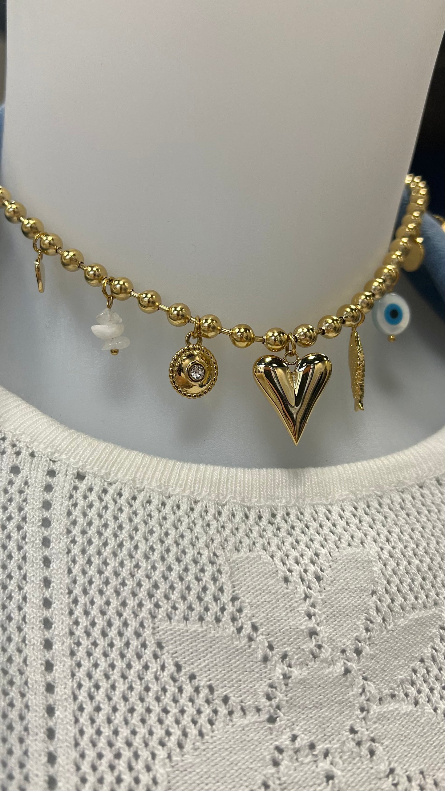 collier coeur 3D