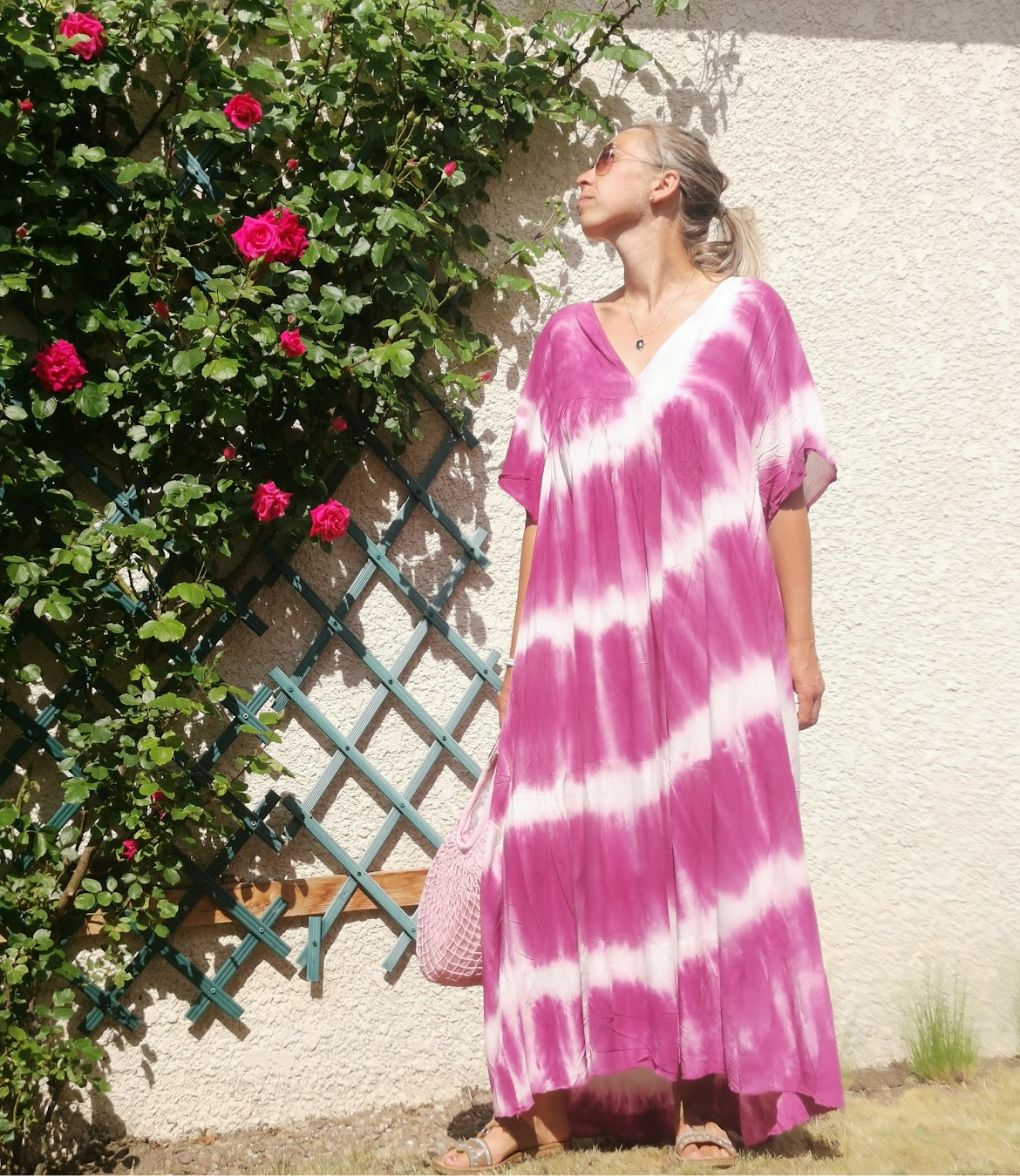 (1) robe tie and dye longue