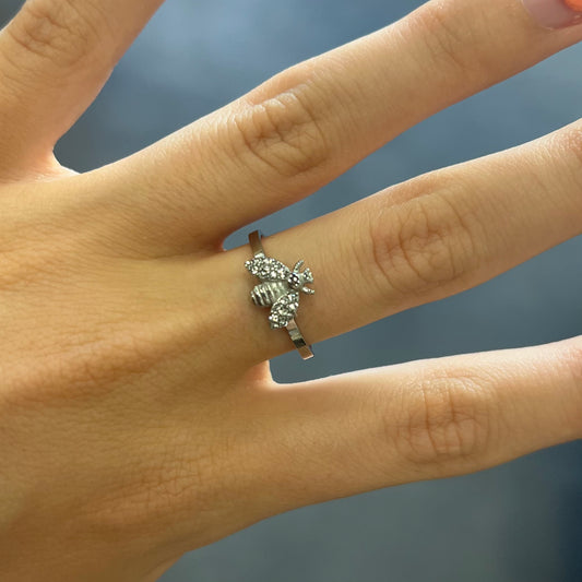 bague abeille acier inoxydable (48)