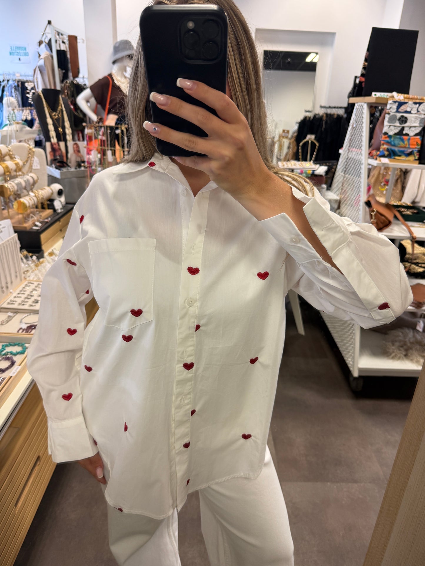 chemise cœurs