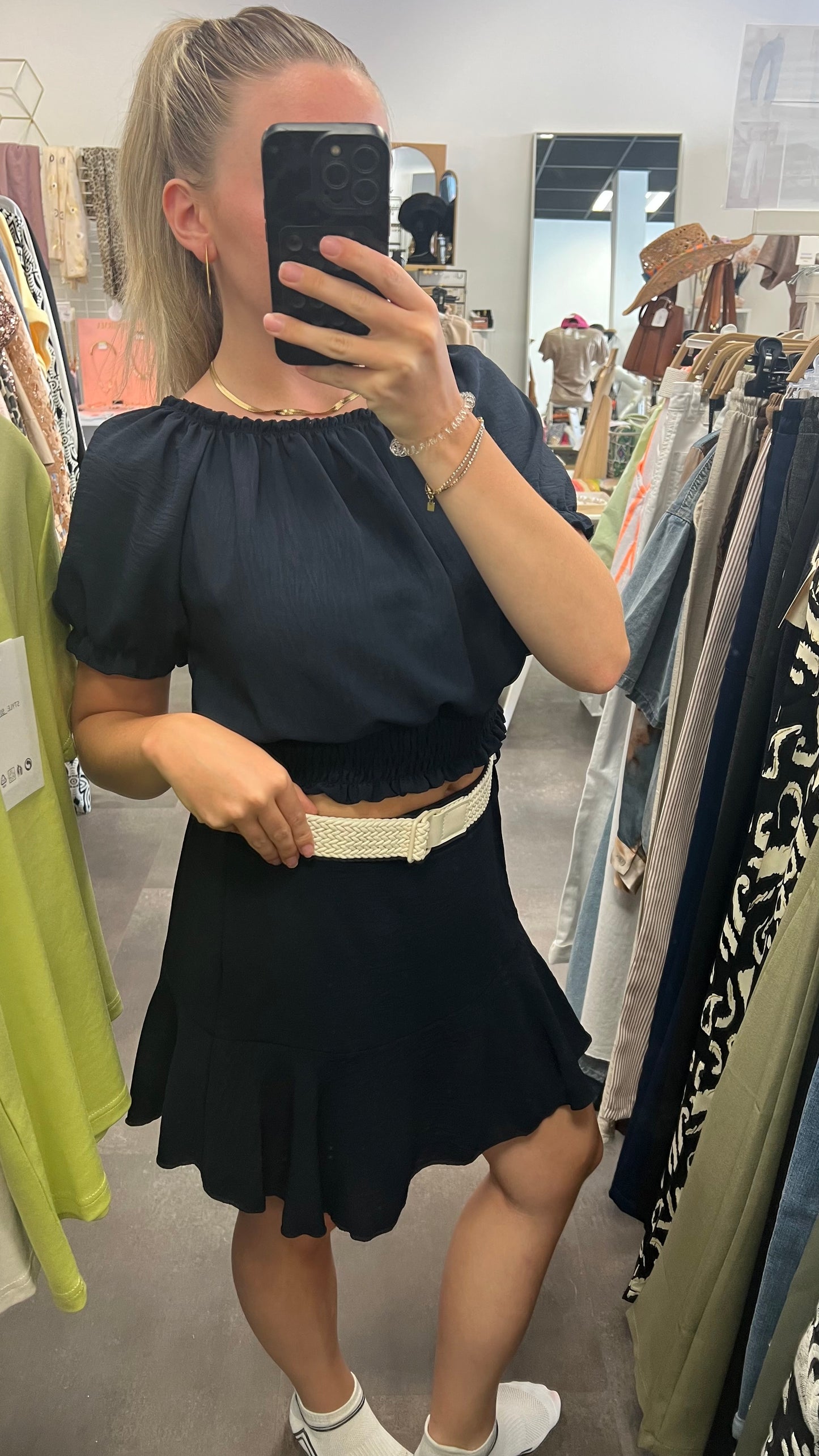 jupe short fluide