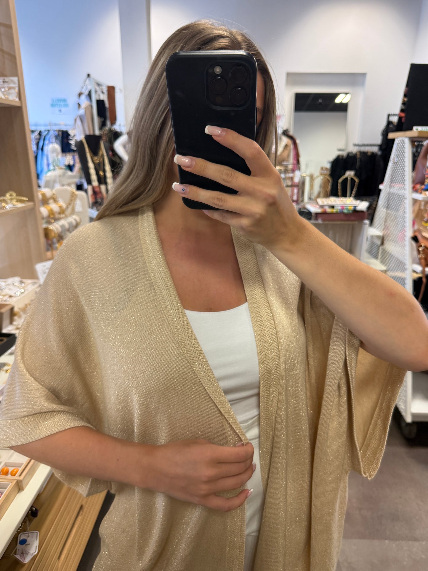 veste longue à paillettes