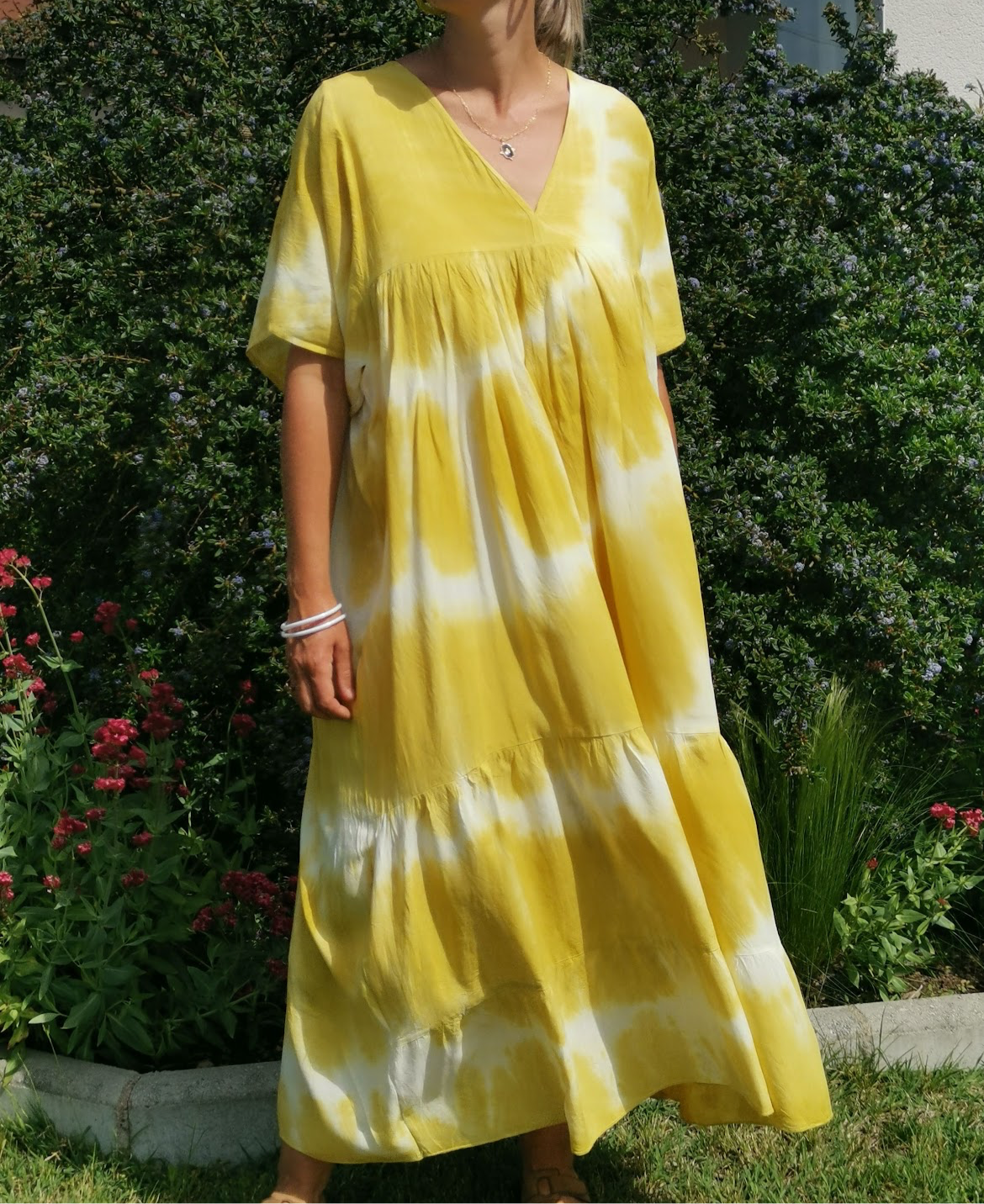 (1) robe tie and dye longue