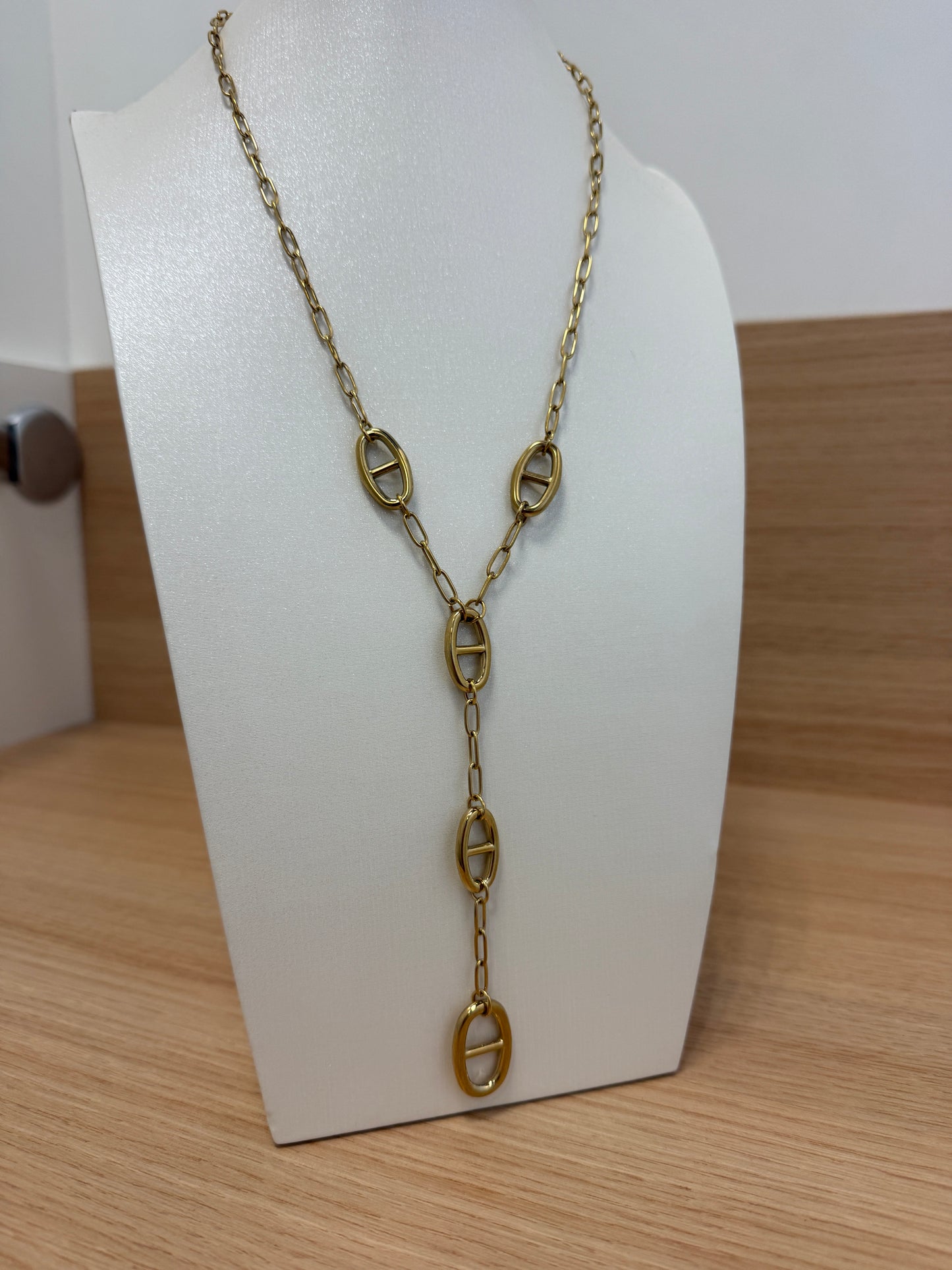 collier maille marine Y