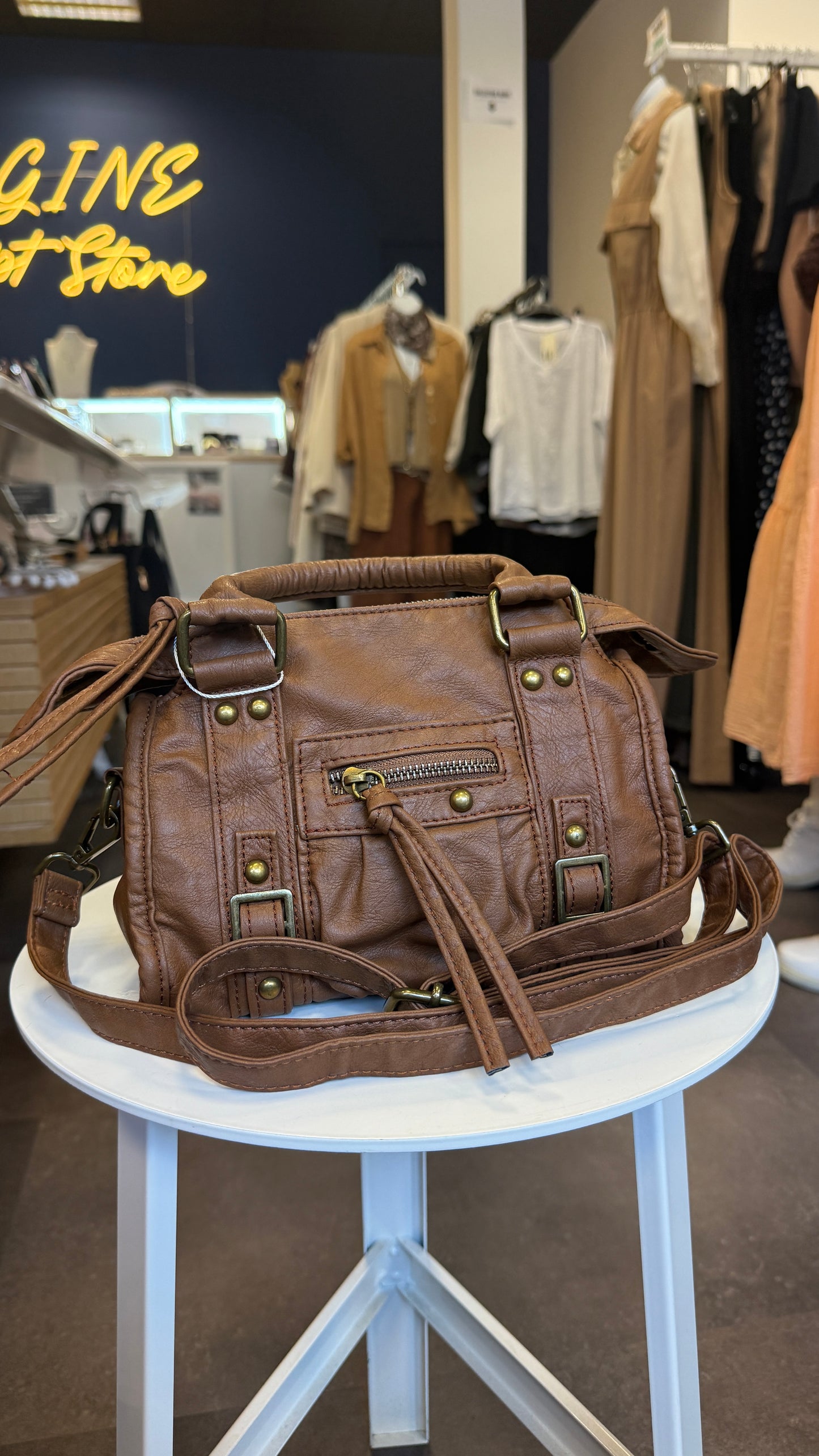 sac tendance similicuir marron