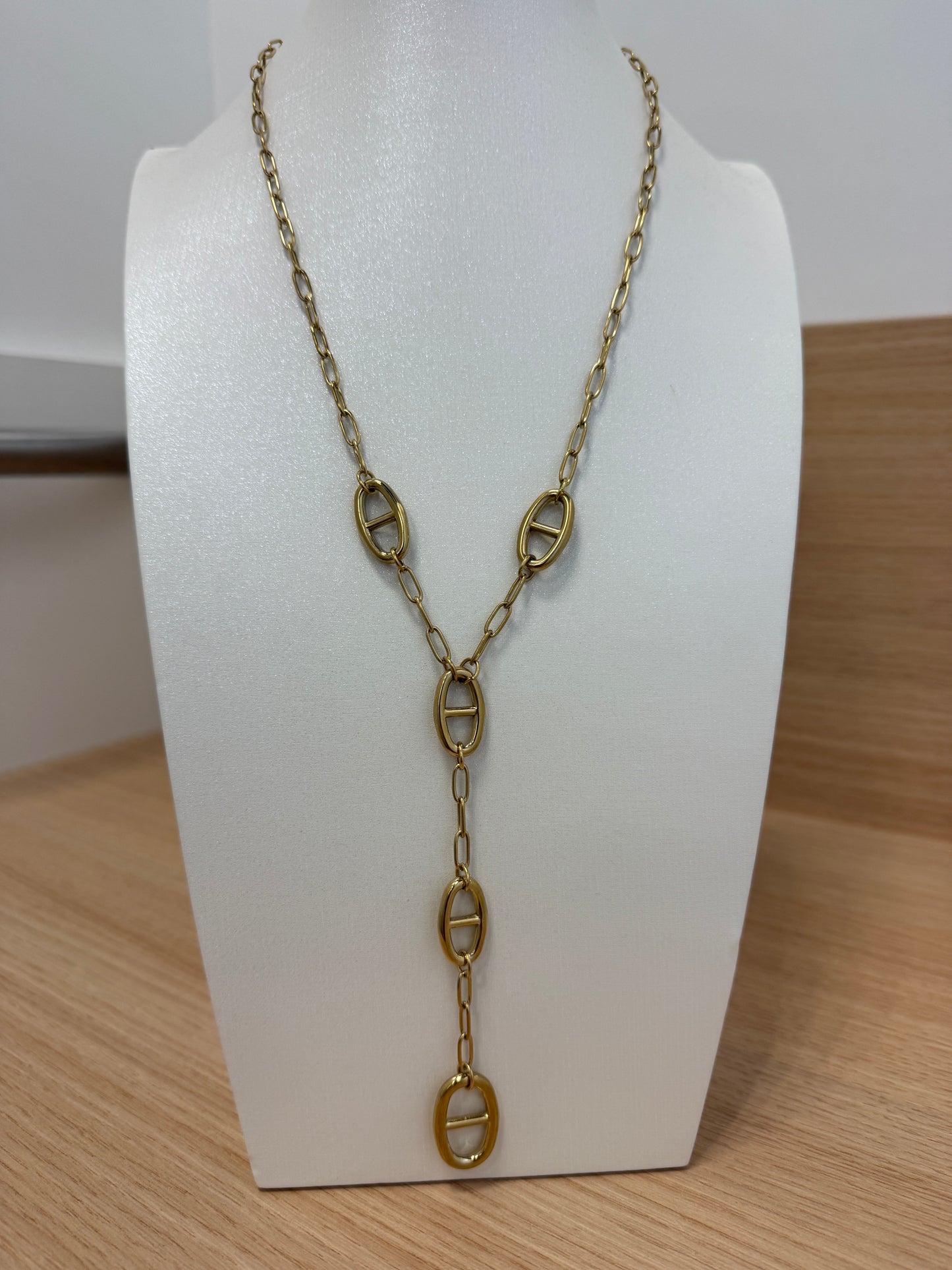 collier maille marine Y