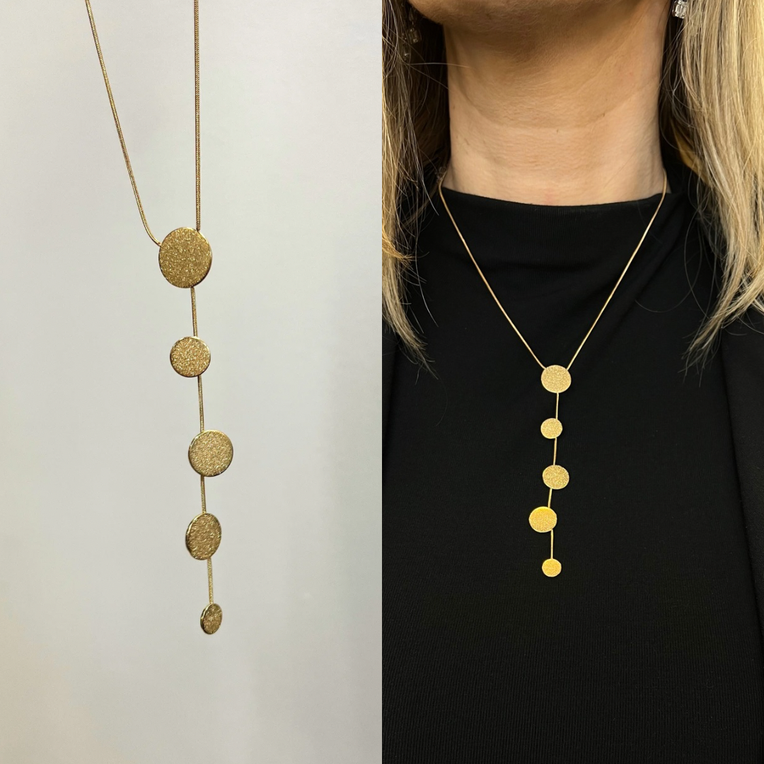 collier acier effet pailleté