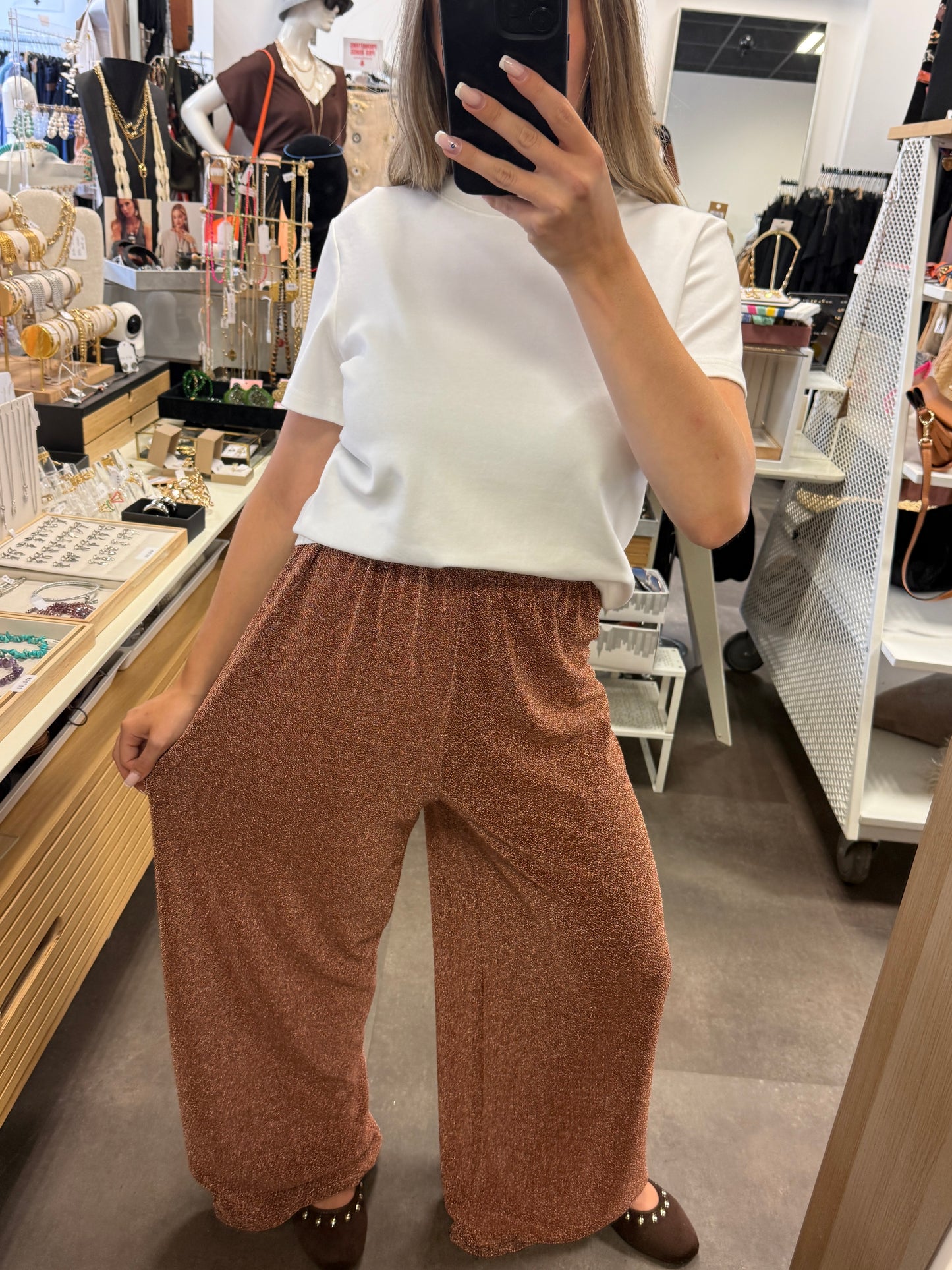 pantalon soirée brillant
