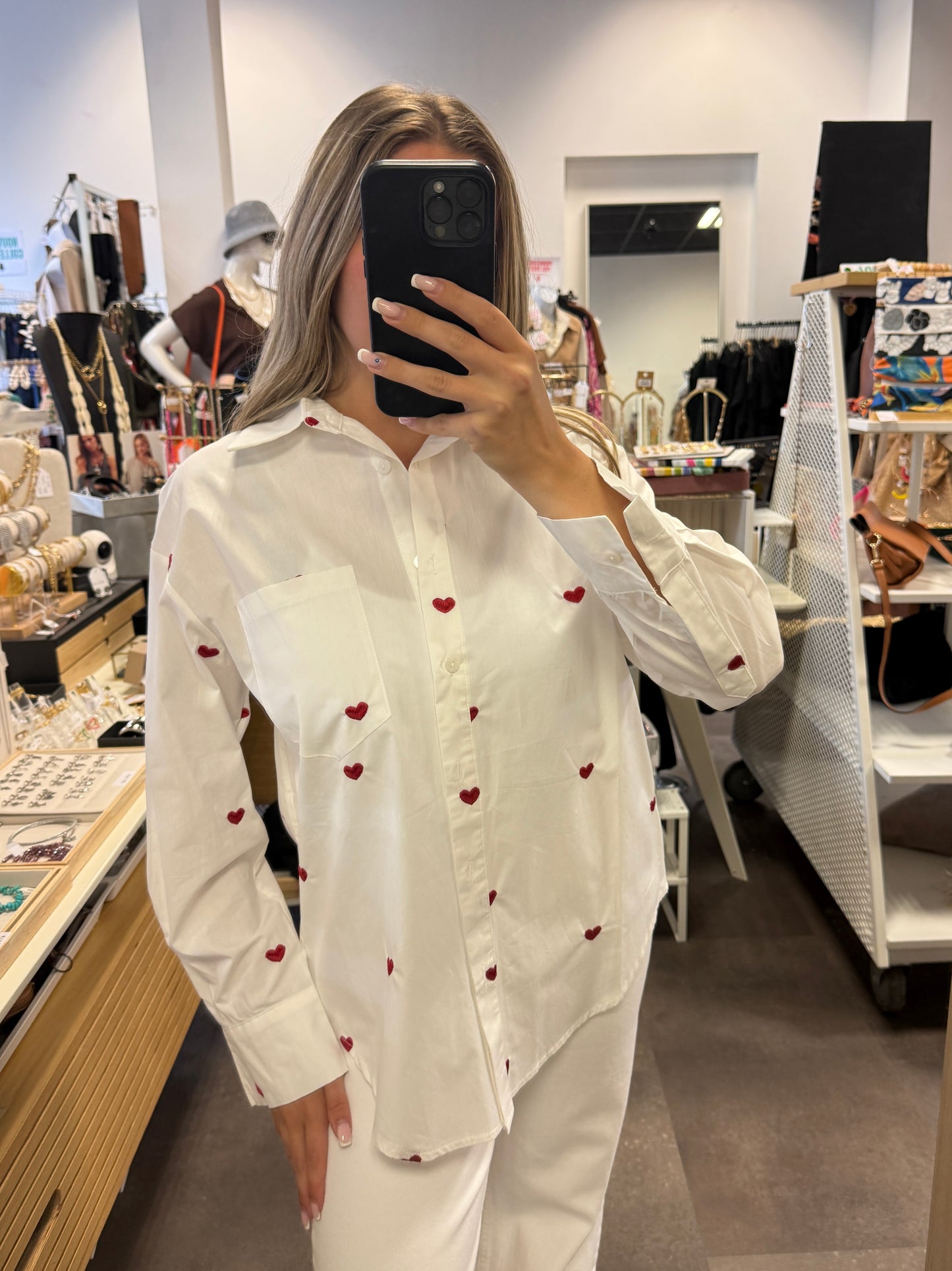 chemise cœurs