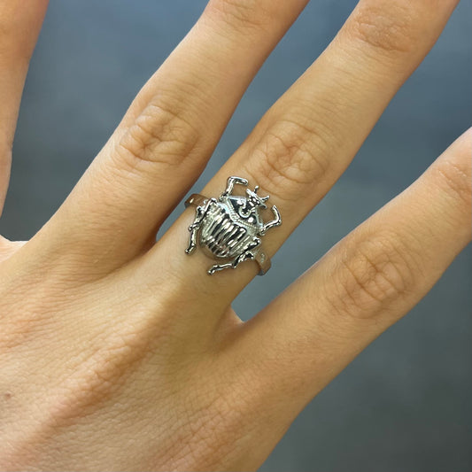 bague scarabée acier inoxydable (37)